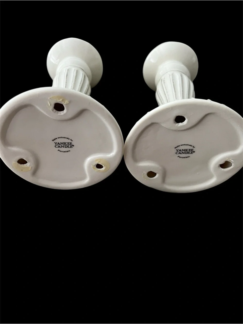 Yankee Candle Antiqued Ivory Candle Tealight Lamps with matching Shades - Picture 4 of 4